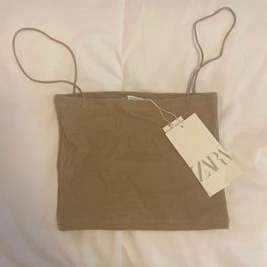 Zara tan tank top